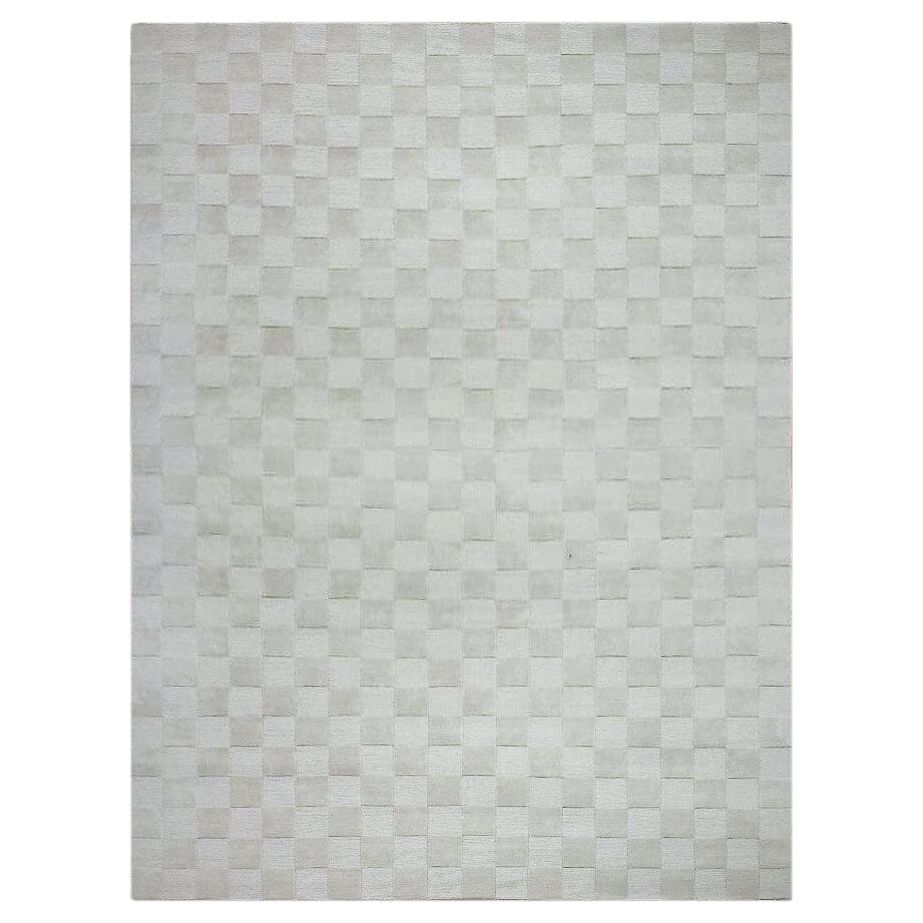 Ashley Tibetan Grey Handknotted Wool handknotted tibetan 60 knot Organic Weave Shop
