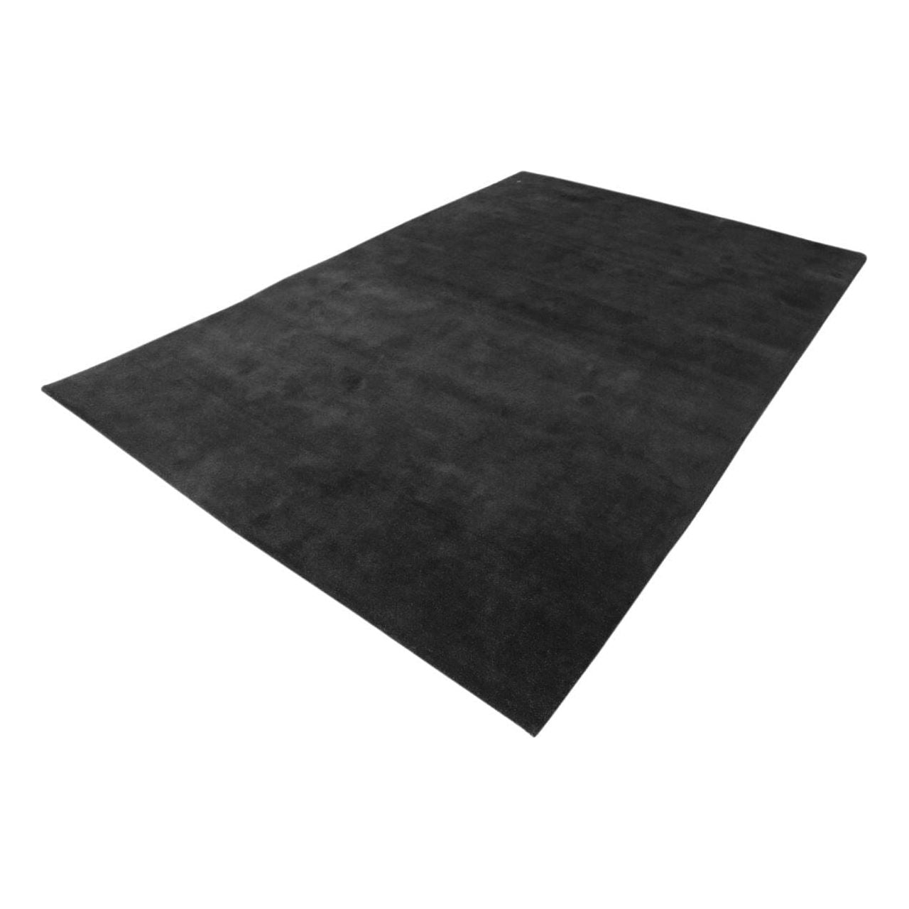 Simplicity Solid Wool Handknotted - 9 Colors handknotted tibetan 60 knot Organic Weave Shop 3' x 10 Black