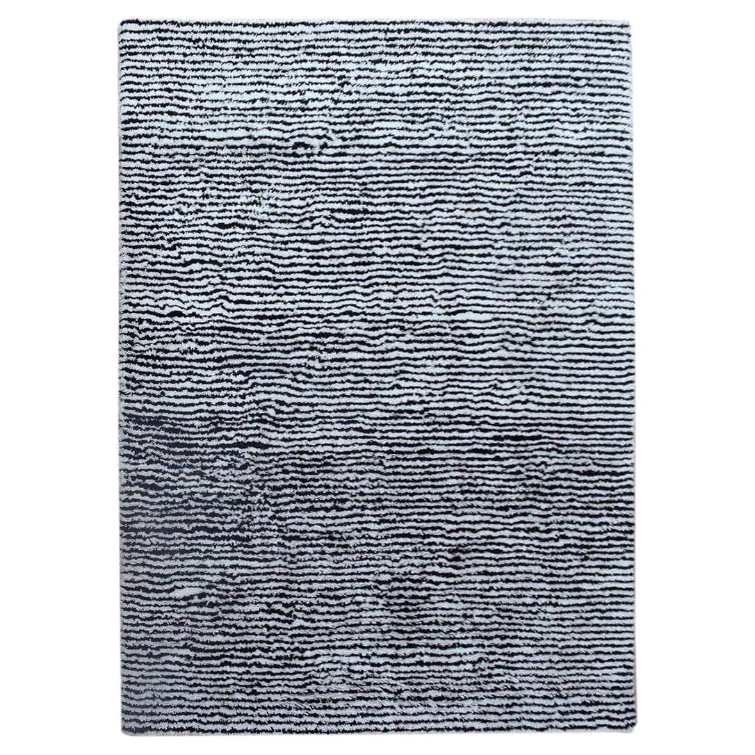 Seersucker Shag Handknotted - 12 Colors Rugs Organic Weave Shop 3' x 10' RUNNER Black
