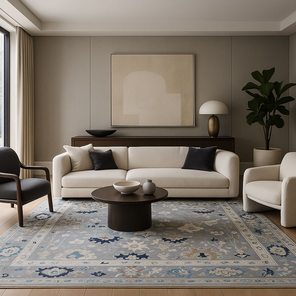 Claridge Grey Wool Handknotted Rugs Organic Weave Shop