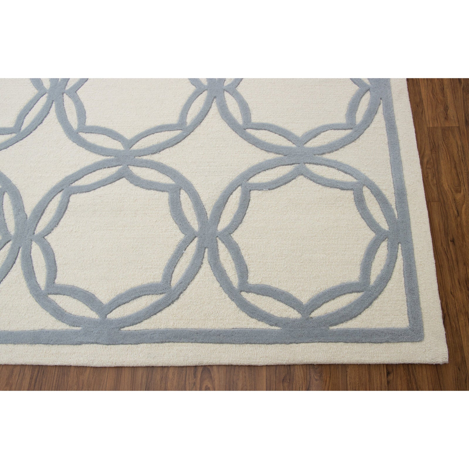 Trellis Ivory Grey Wool Organic Weave Shop