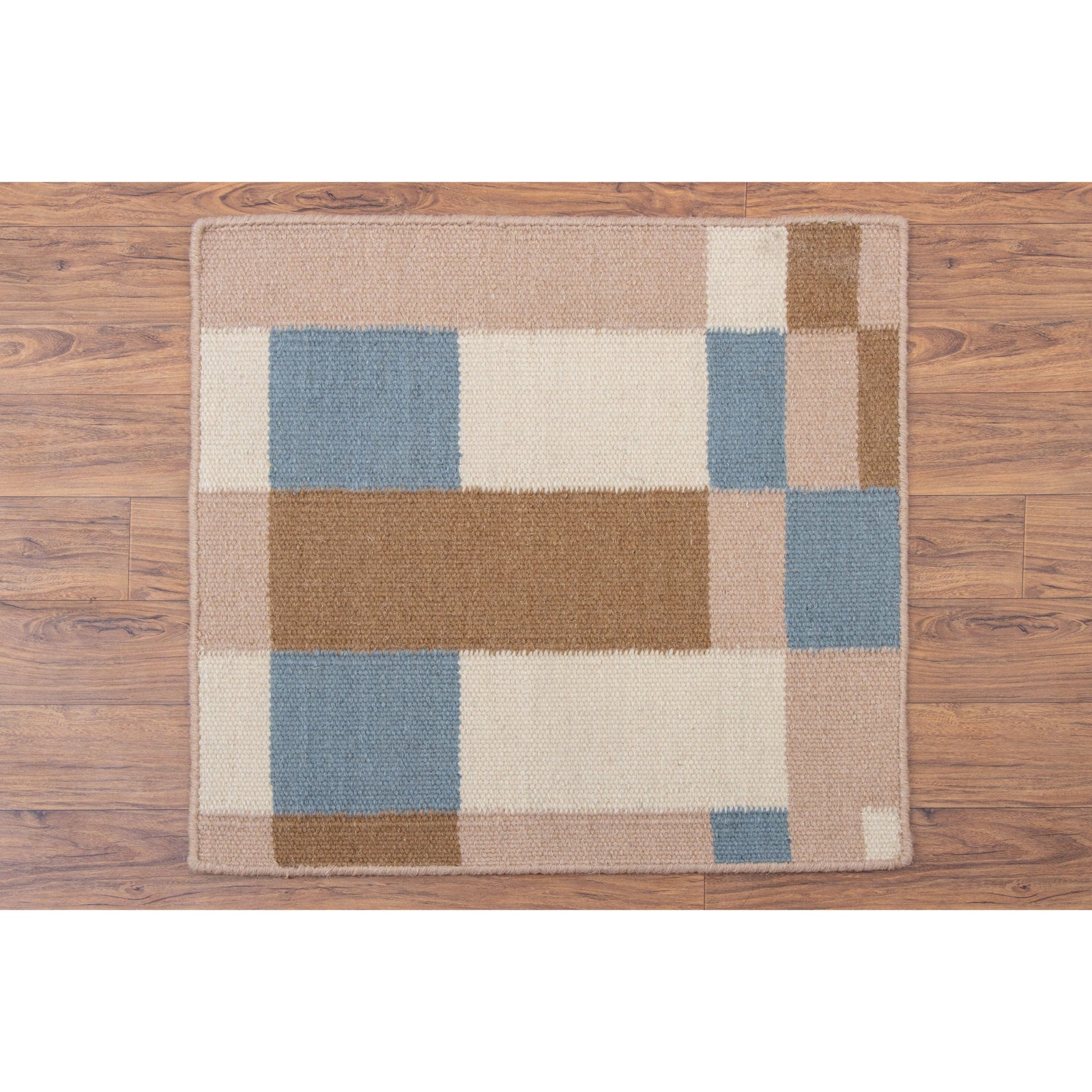 Dalton Wool Flatweave wool flatweave Organic Weave Shop 6x9 Brown/Blue