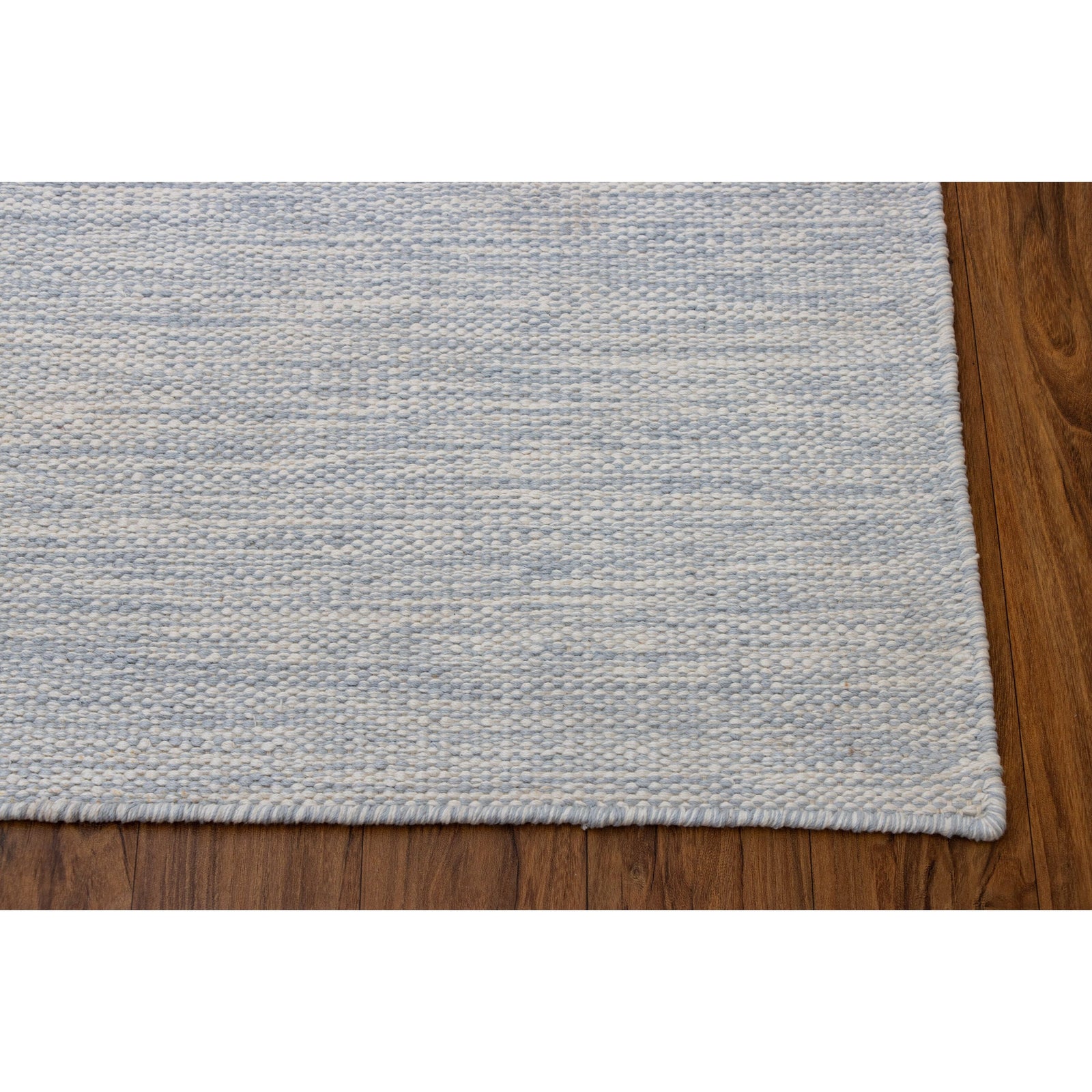 Signature Strie Cotton Flatweave - 3 Colors cotton flatweave Organic Weave Shop 3'x10' Runner Light Blue