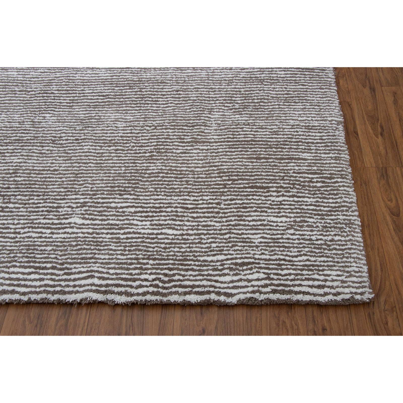 Seersucker Wool + Cotton Shag Dark Taupe 8x10 handtufted wool + cotton shag Organic Weave Shop