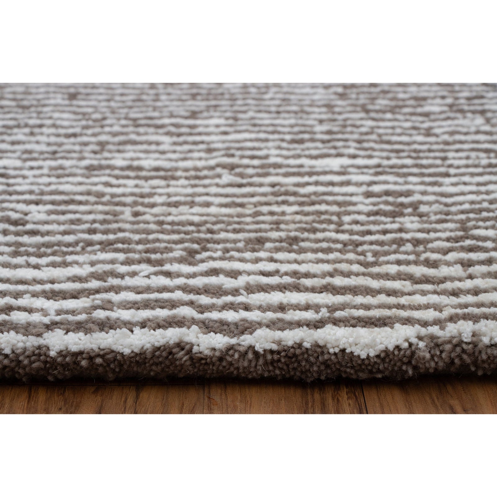 Seersucker Wool + Cotton Shag Dark Taupe 8x10 handtufted wool + cotton shag Organic Weave Shop