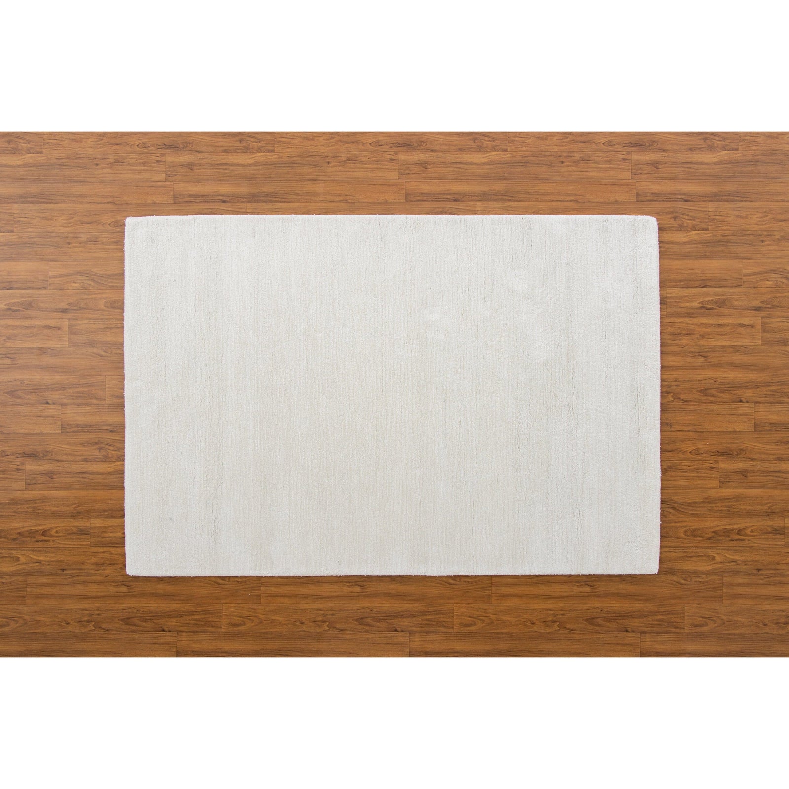 Signature Solid Strie Cotton Cream 3x5 handtufted cotton Organic Weave Shop