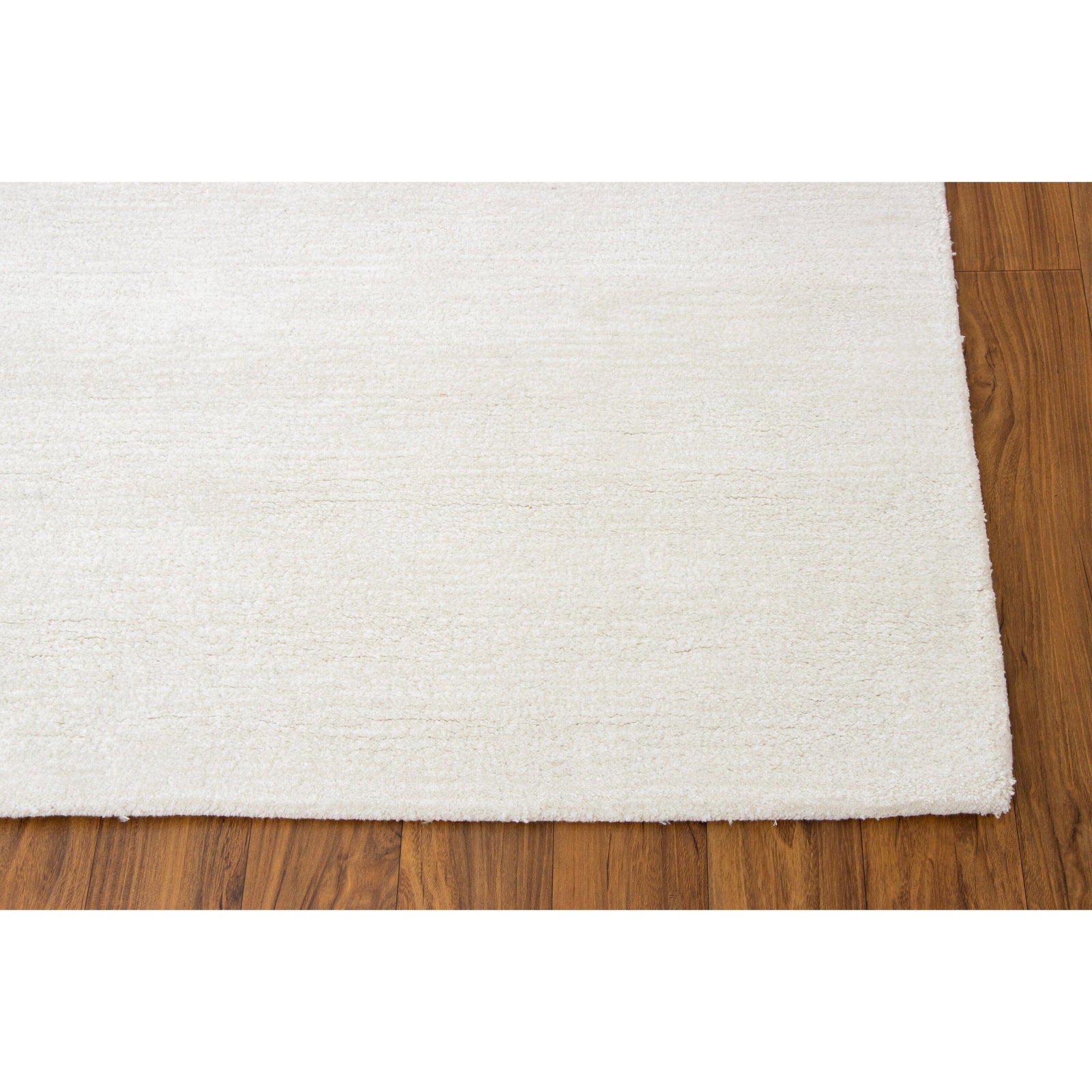 Signature Solid Strie Cotton Cream 3x5 handtufted cotton Organic Weave Shop