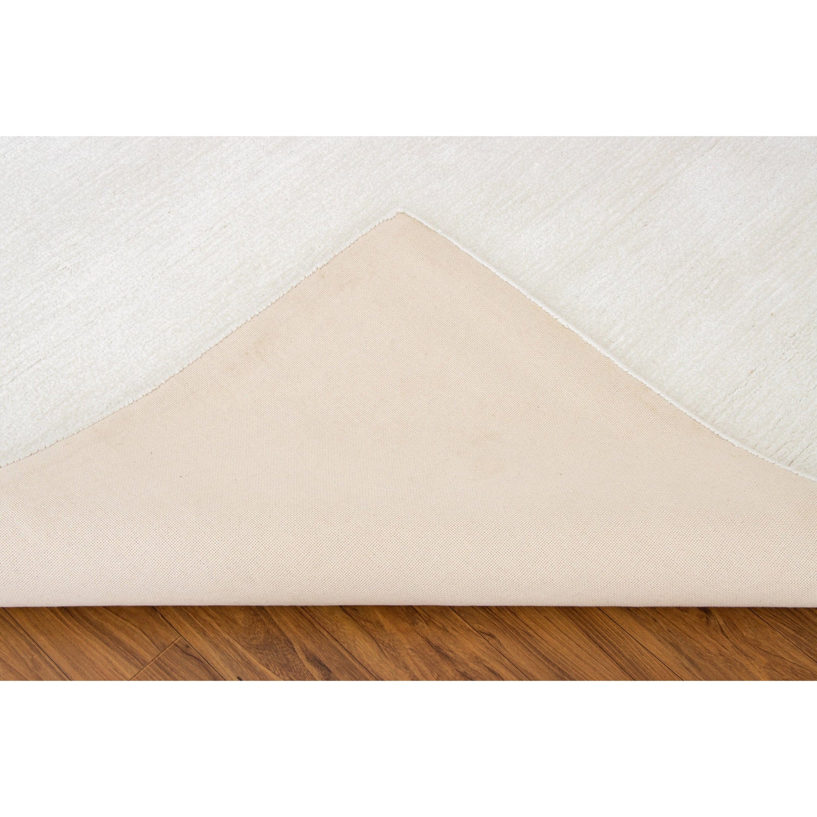 Signature Solid Strie Cotton Cream 3x5 handtufted cotton Organic Weave Shop