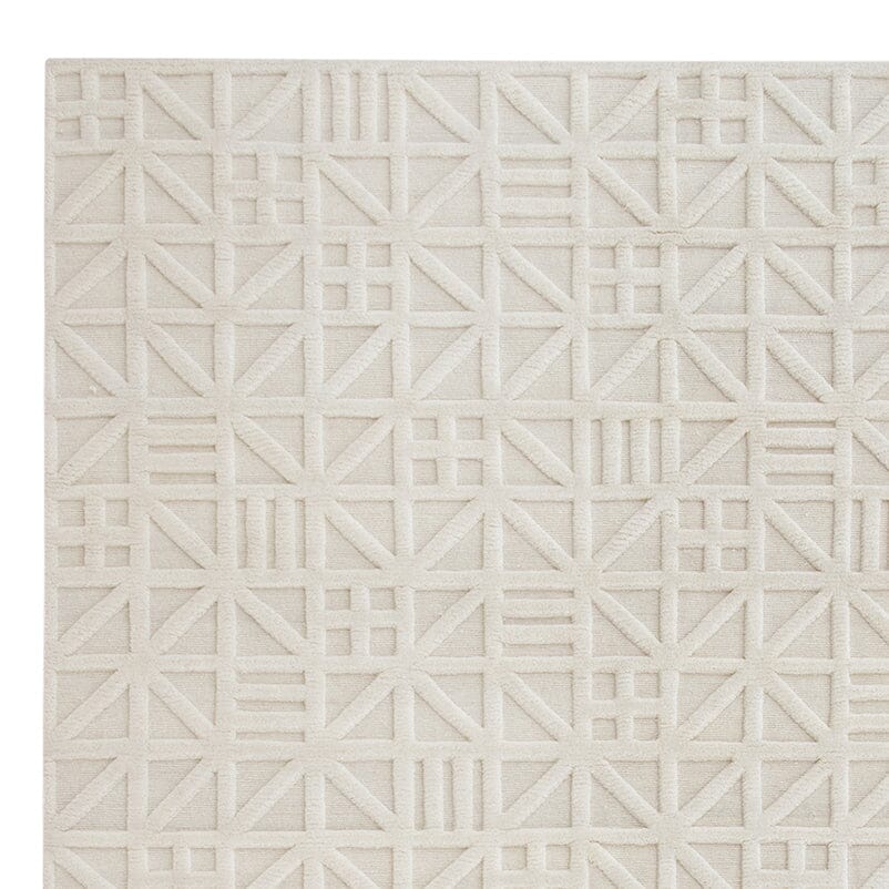 Nina Ivory Tibetan Handknotted handknotted tibetan 60 knot Organic Weave Shop