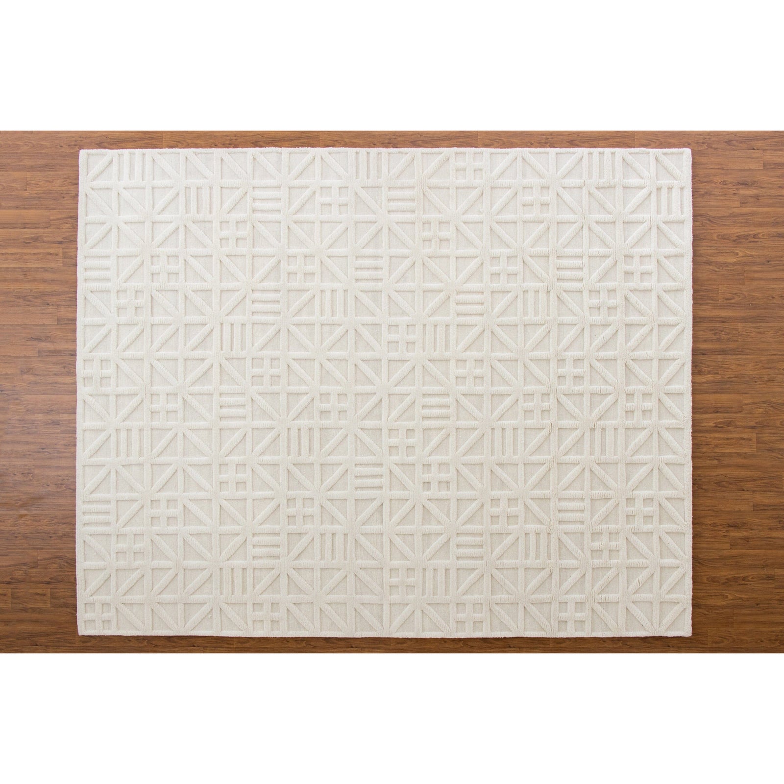 Nina Ivory Tibetan Handknotted SAMPLE handknotted tibetan 60 knot Organic Weave Shop
