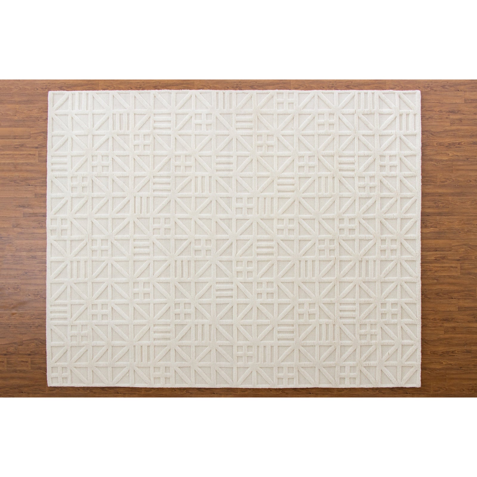Nina Ivory Tibetan Handknotted handknotted tibetan 60 knot Organic Weave Shop