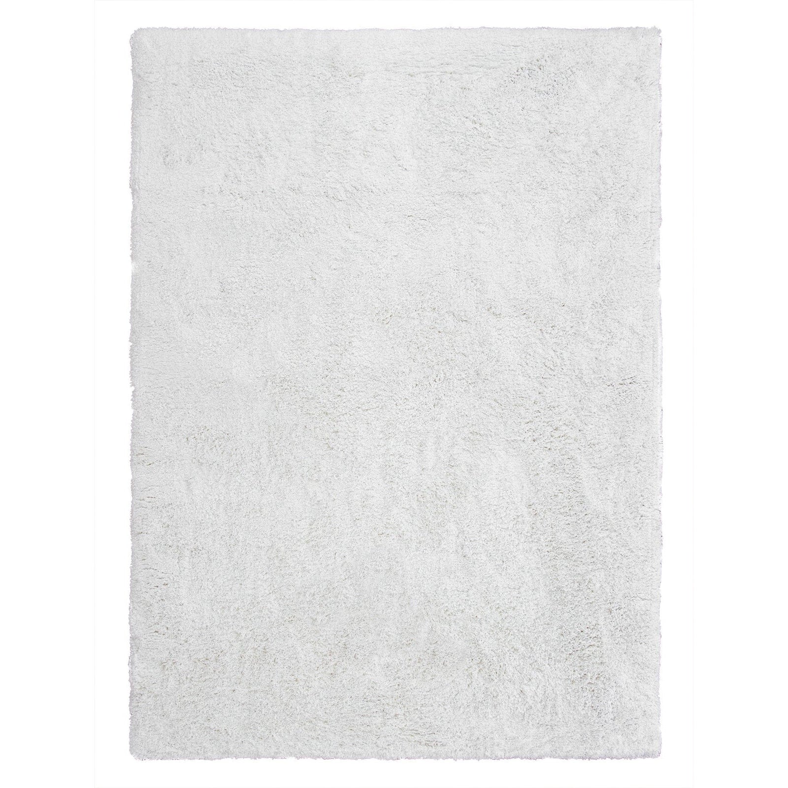 Signature Ivory Cotton Shag handtufted cotton Organic Weave Shop 5x7 Ivory