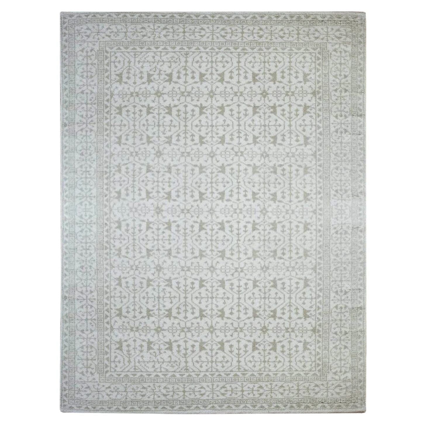 Middleton Taupe Handknotted SAMPLE handknotted tibetan 60 knot Organic Weave Shop 12"x12"