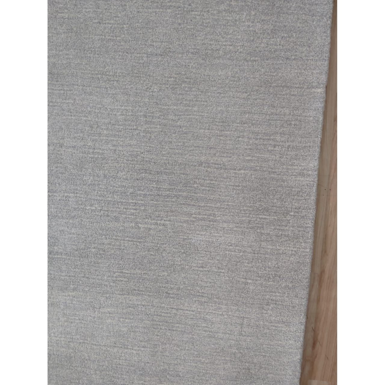Signature Solid Strie Wool Grey handtufted wool Organic Weave Shop