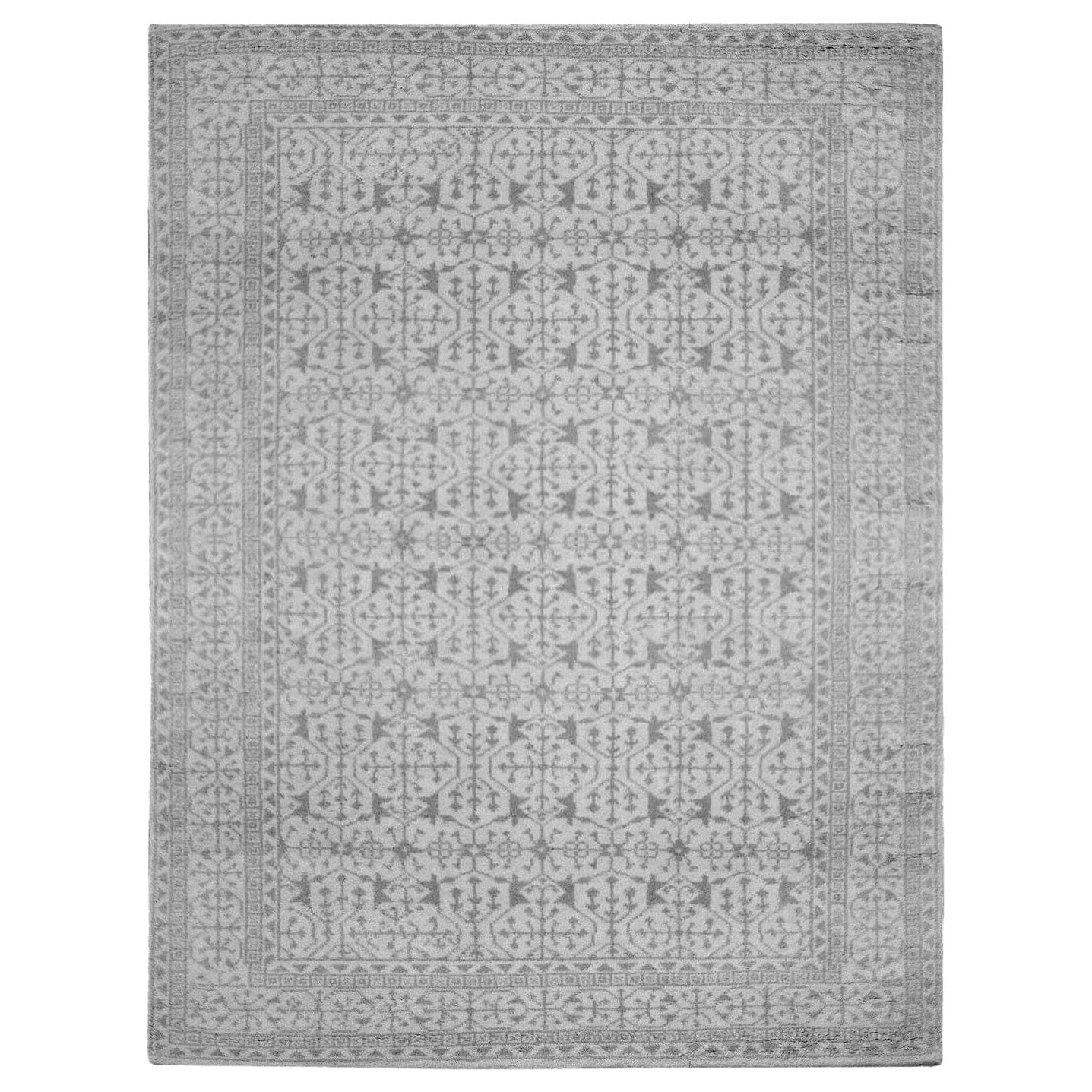 Middleton Taupe Handknotted handknotted tibetan 60 knot Organic Weave Shop