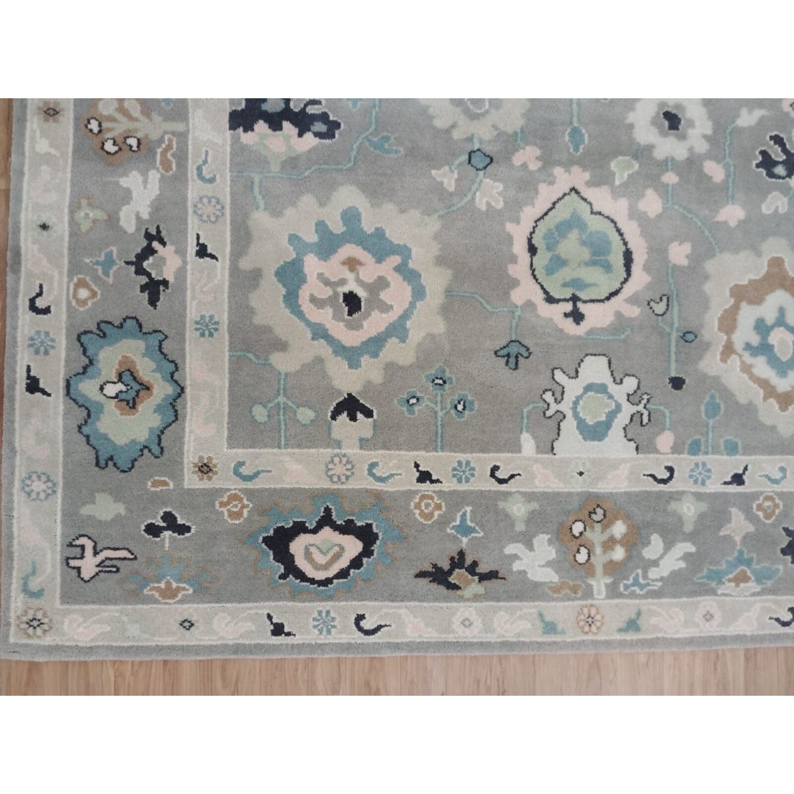 Claridge Grey Wool Handknotted Rugs Organic Weave Shop