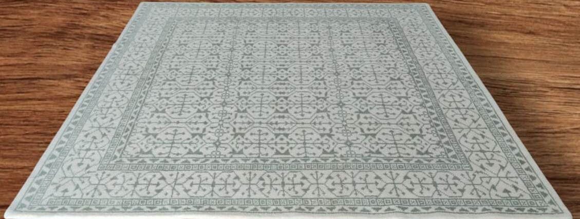 Middleton Green Handknotted Wool handknotted tibetan 60 knot Organic Weave Shop