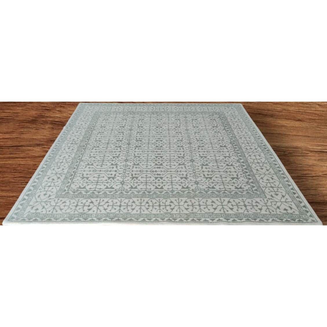 Middleton Green Handknotted Wool handknotted tibetan 60 knot Organic Weave Shop