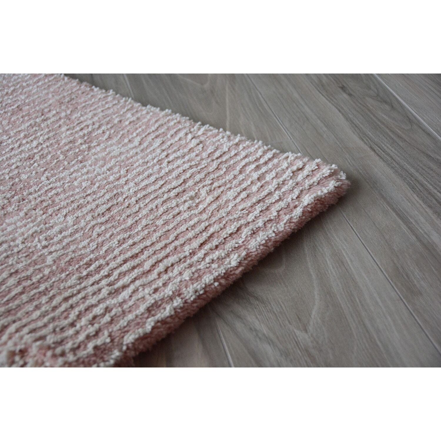 Seersucker Shag Handknotted - 12 Colors Rugs Organic Weave Shop 3' x 10' RUNNER Light Pink