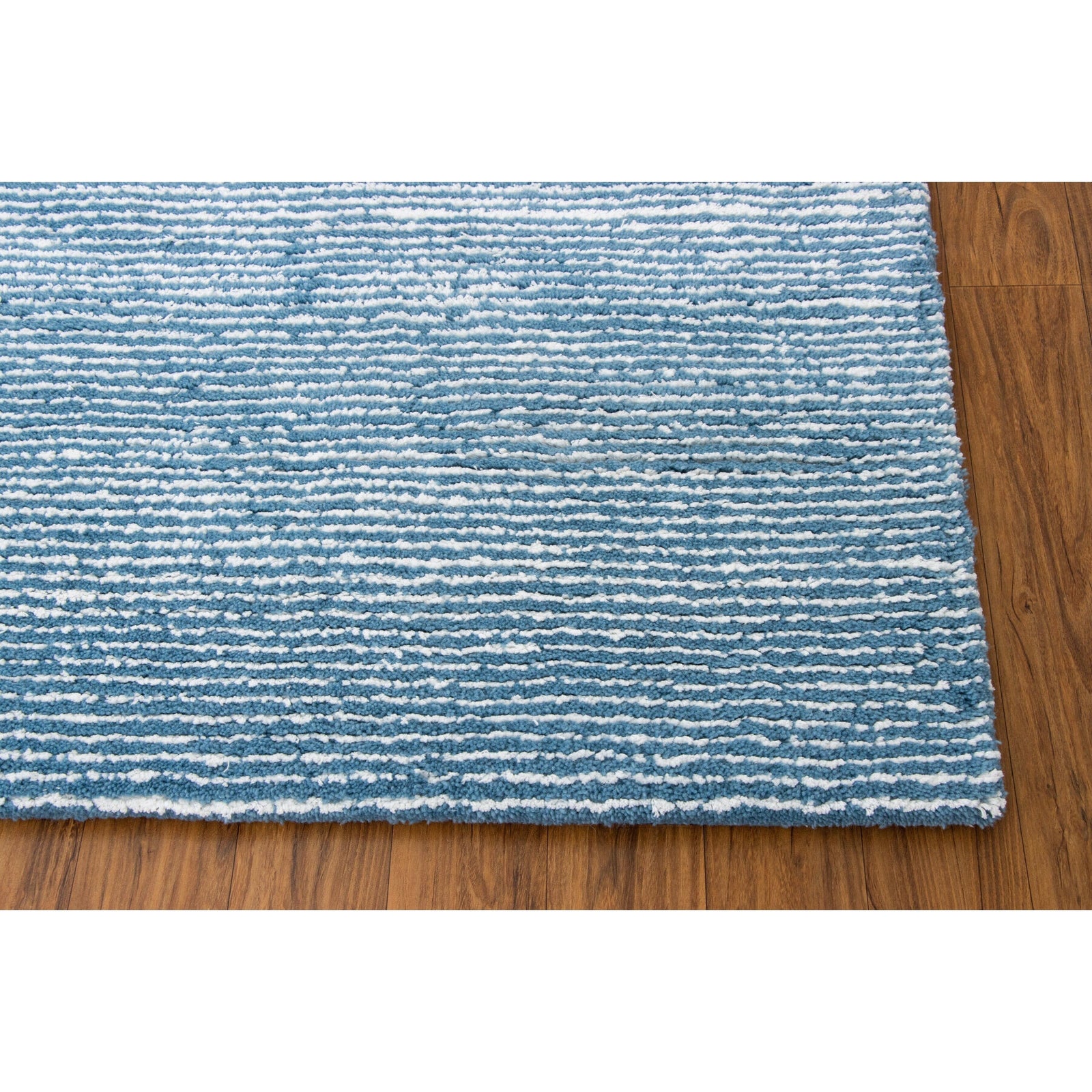 Seersucker Shag Handknotted - 7 Colors Rugs Organic Weave Shop 3' x 10' RUNNER Medium Blue