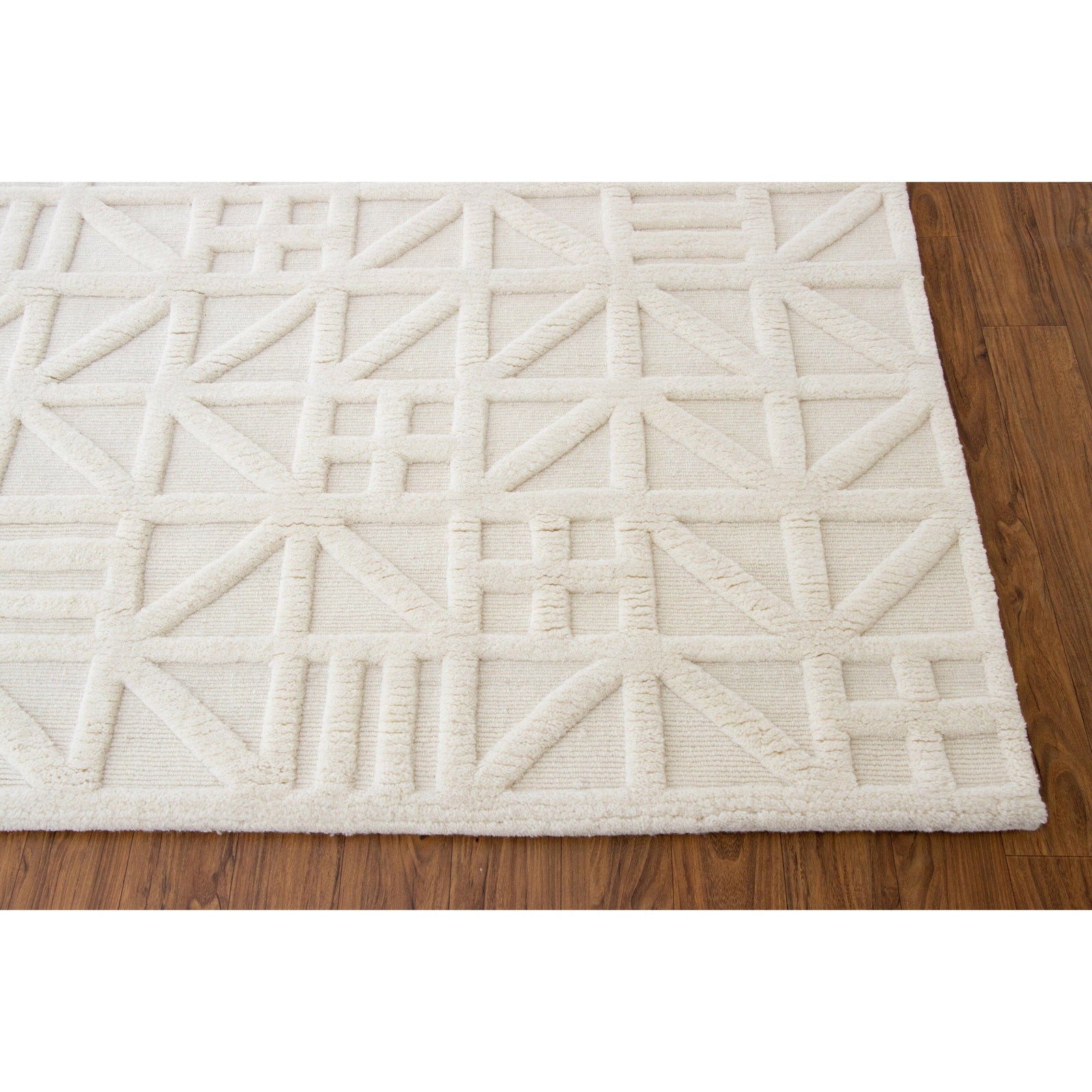 Nina Ivory Tibetan Handknotted SAMPLE handknotted tibetan 60 knot Organic Weave Shop