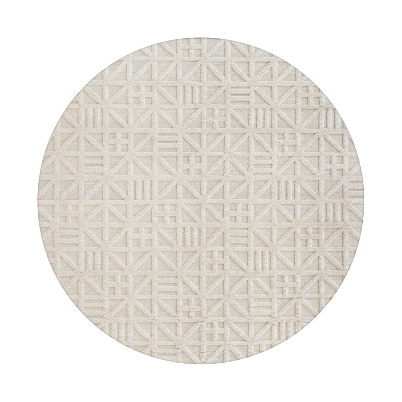 Nina Tibetan Handknotted - 3 colors available handknotted tibetan 60 knot Organic Weave Shop 6' Circle Ivory