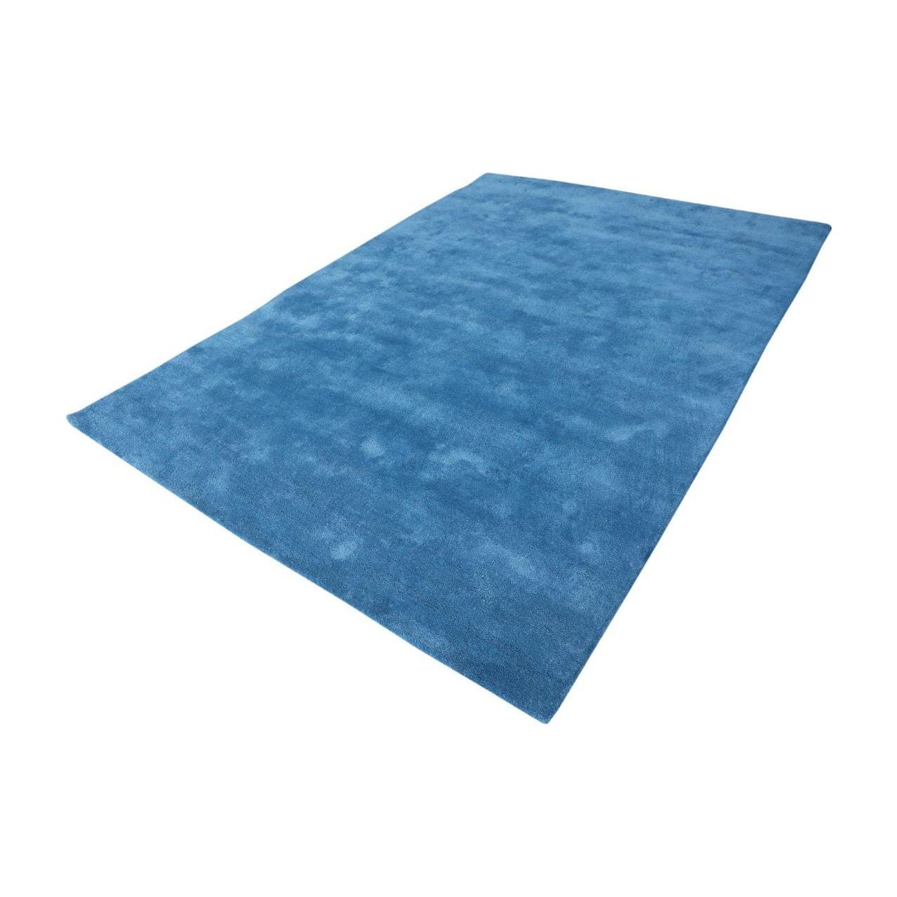 Simplicity Solid Wool Handknotted - 9 Colors handknotted tibetan 60 knot Organic Weave Shop 3' x 10 Ocean Blue
