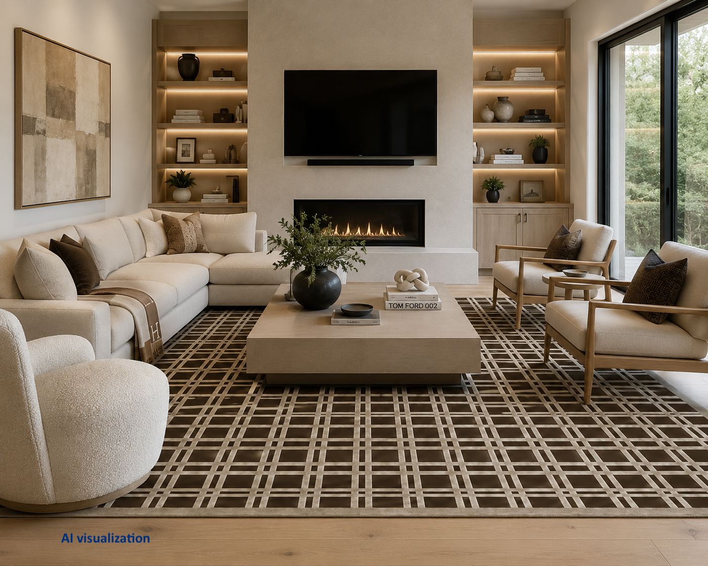 On The Grid Handknotted Wool - 2 Colors Rugs Organic Weave Shop