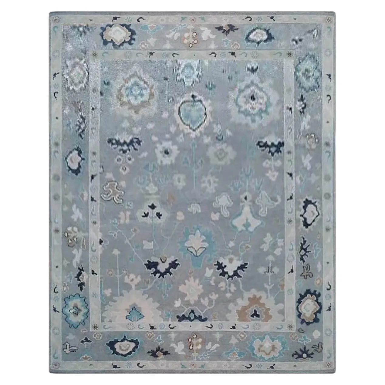 Claridge Grey Wool Handknotted Rugs Organic Weave Shop