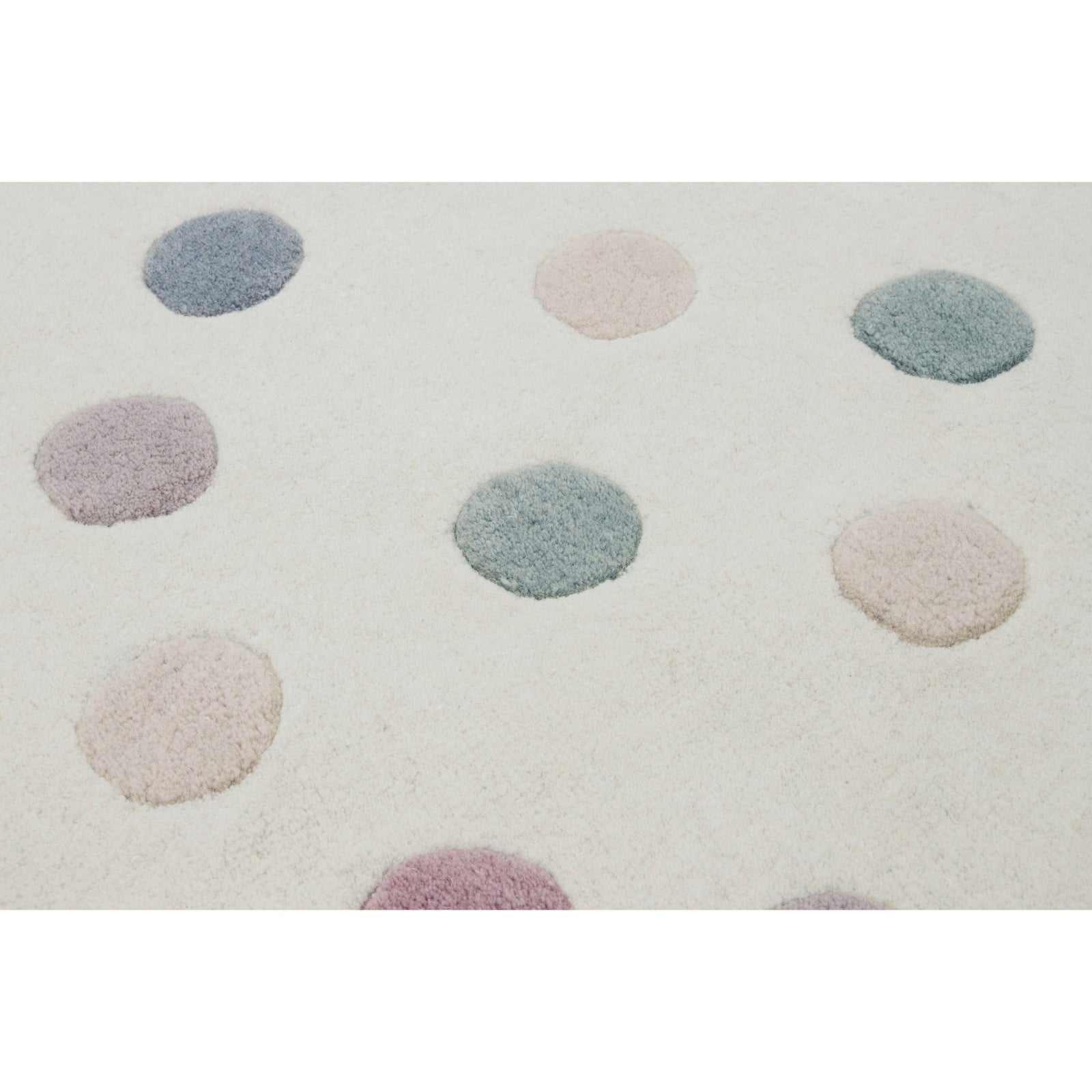 Polka Dot Pink Wool handtufted wool Organic Weave Shop