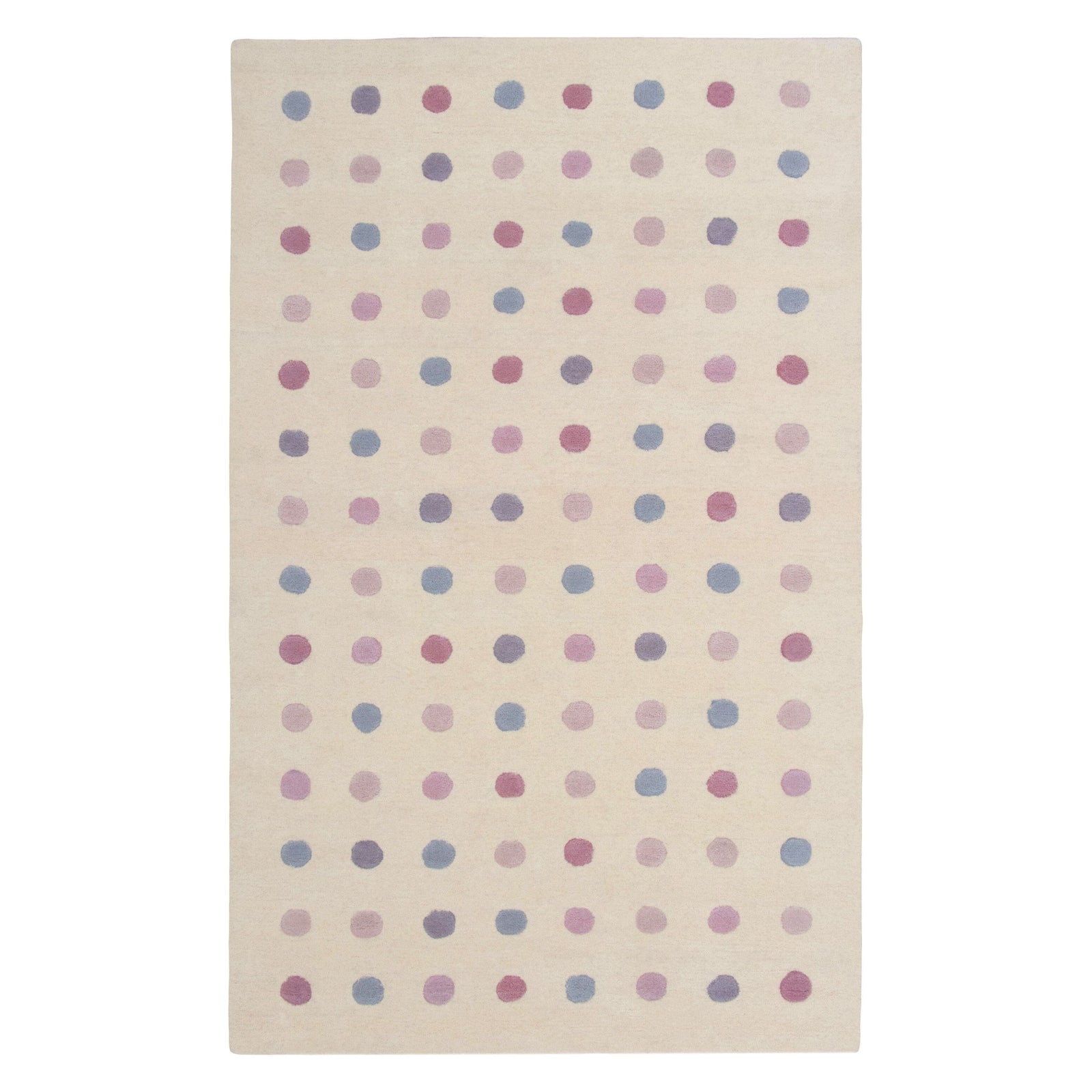 Polka Dot Pink Wool handtufted wool Organic Weave Shop