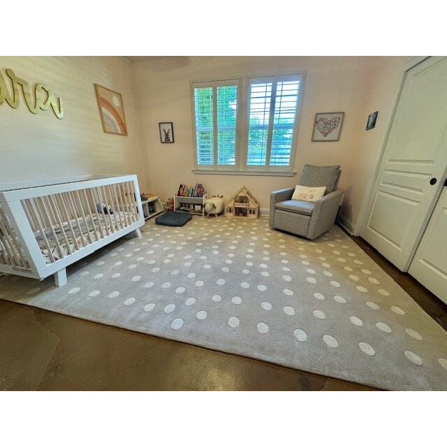 Polka Dot Wool Sand handtufted wool Organic Weave Shop