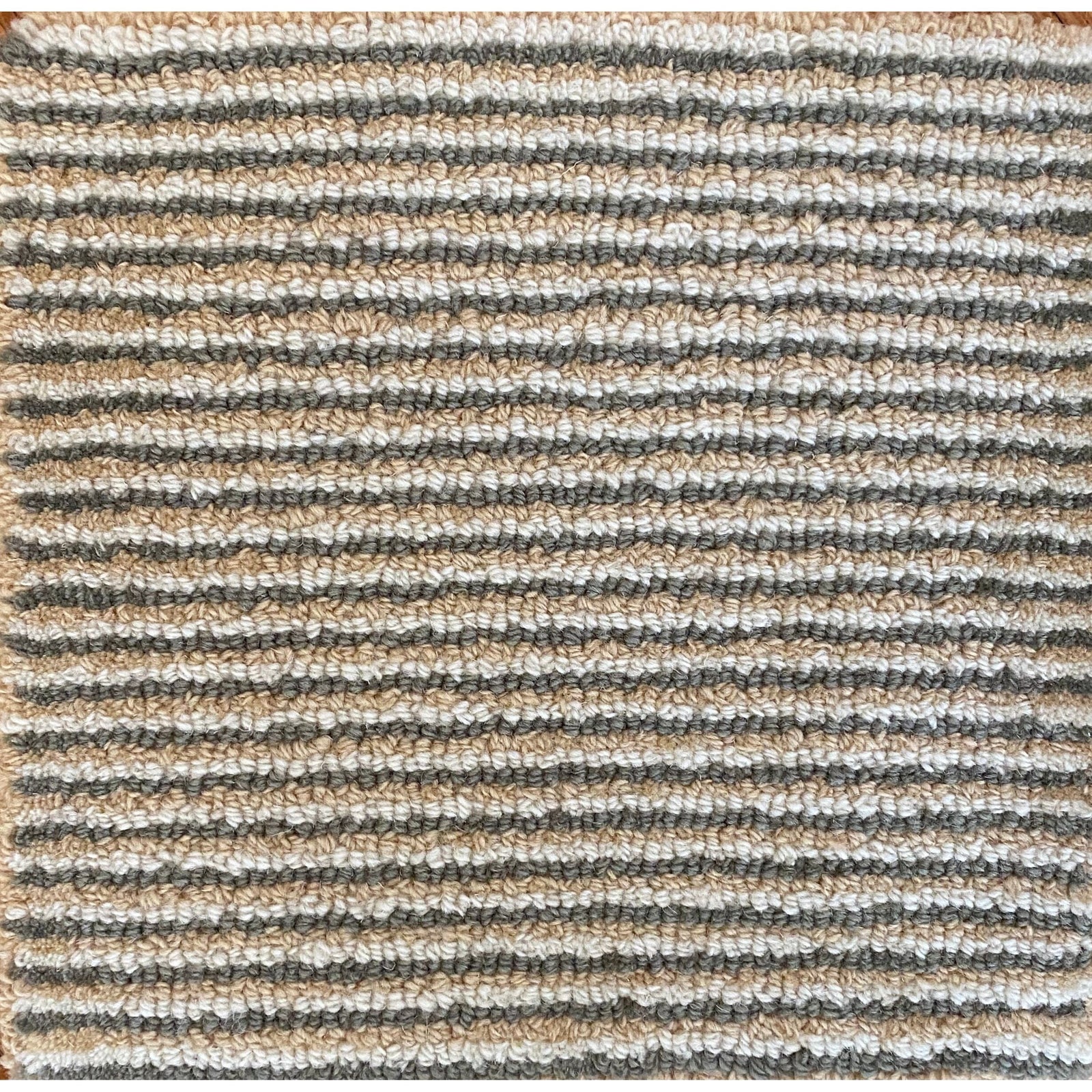 Rowan Earth Wool Sample handtufted wool + cotton shag Organic Weave Shop 12"x12" Earth