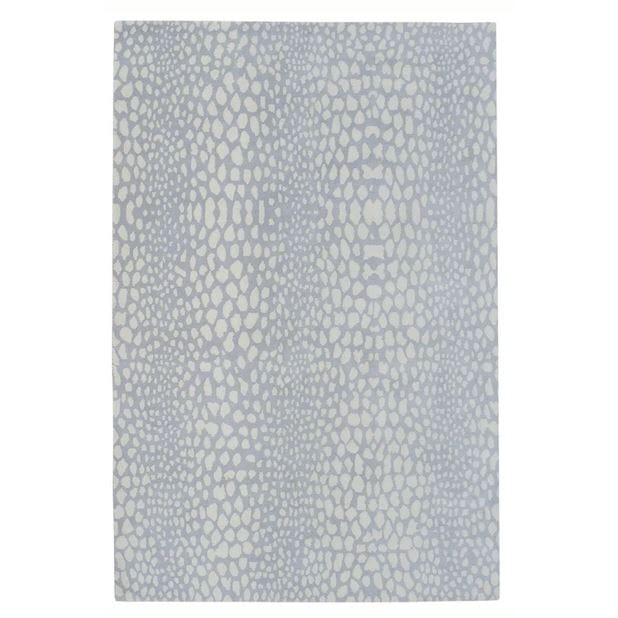 The Giving Tree Handknotted Wool handknotted tibetan 60 knot Organic Weave Shop 6x9 Ivory/Grey