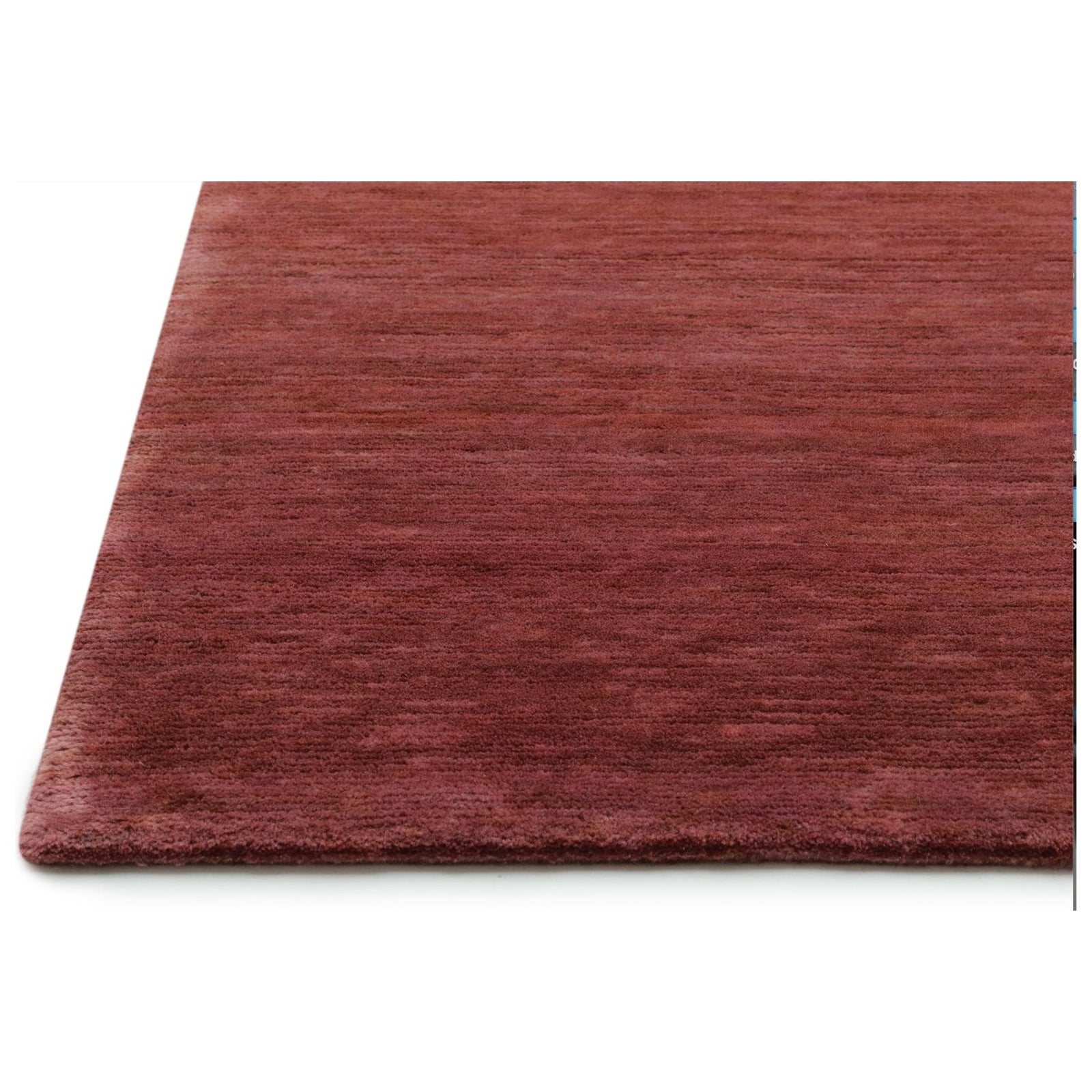Diana Solid Handknotted Wool - 8 colors Rugs Organic Weave Shop 3x10 Runner Raspberry