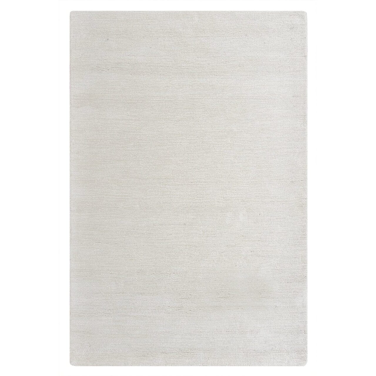 Signature Solid Strie Cotton Cream 3x5 handtufted cotton Organic Weave Shop