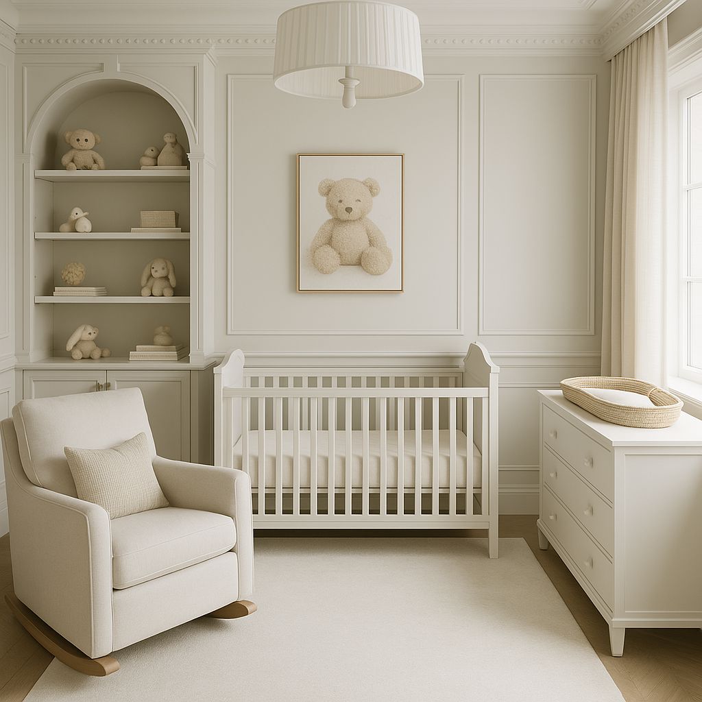 Signature Solid Strie Cotton Cream handtufted cotton Organic Weave Shop