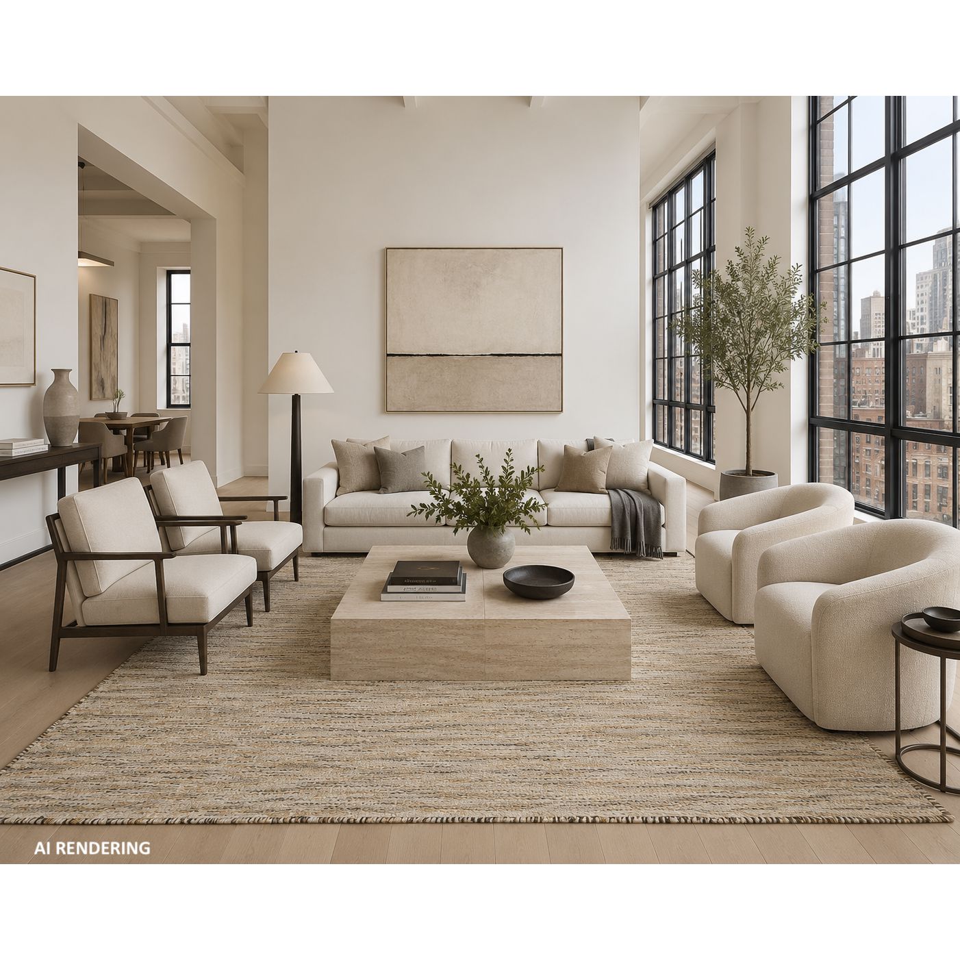 Strie Wool Flatweave Multi wool flatweave Organic Weave Shop