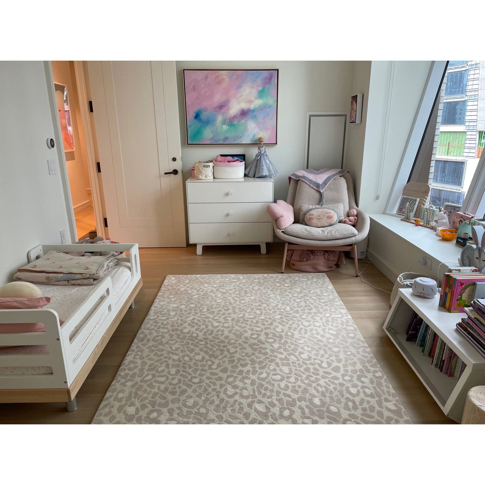 Wild One Pink Wool handtufted wool Organic Weave Shop