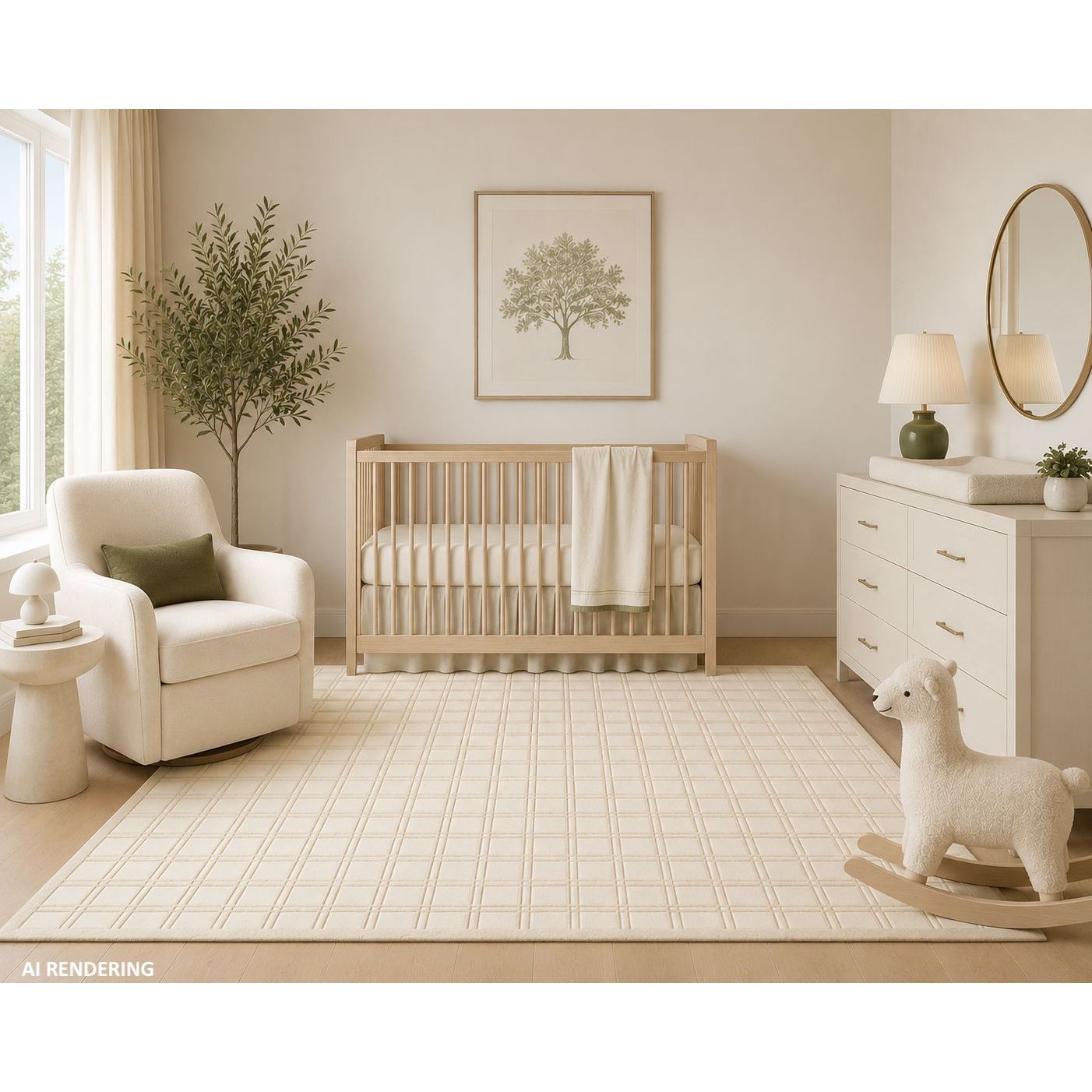 On The Grid Handknotted Wool - 2 Colors Rugs Organic Weave Shop