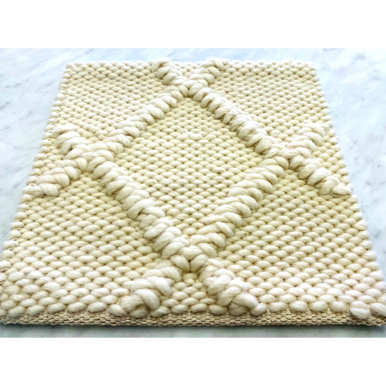 Amelia Ivory wool flatweave Organic Weave Shop