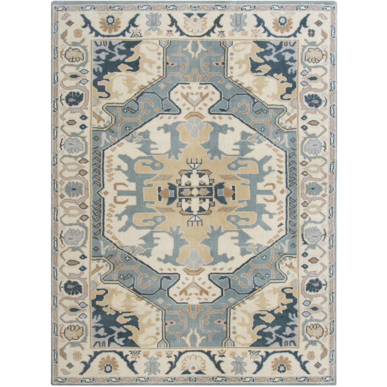 Ballard Blue Handknotted handknotted tibetan 60 knot Organic Weave Shop