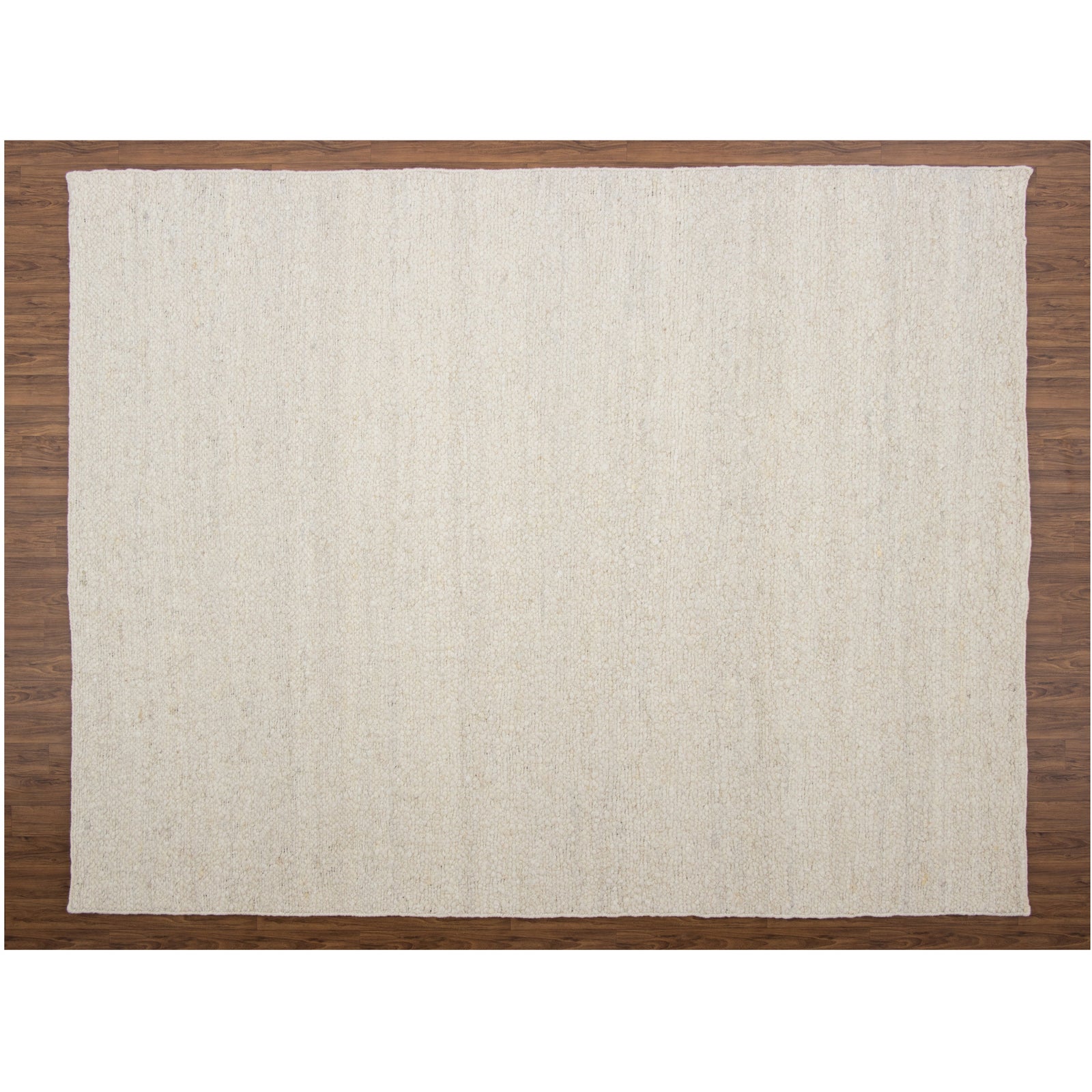 Boucle Ivory wool flatweave Organic Weave Shop