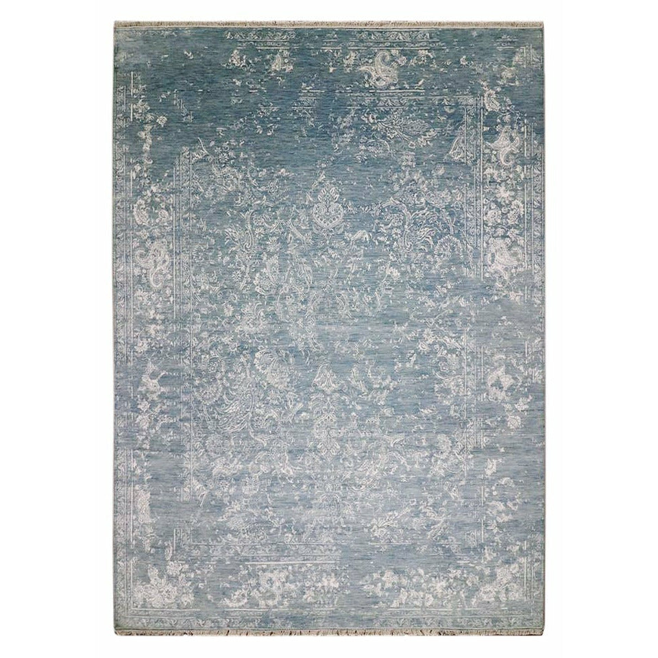 Boulder Grey - Handknotted Persian Knot handknotted tibetan 60 knot Organic Weave Shop 6x9