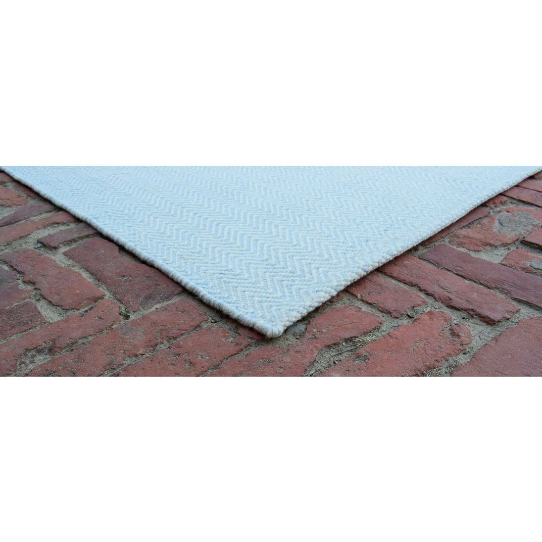Herringbone wool flatweave Organic Weave Shop