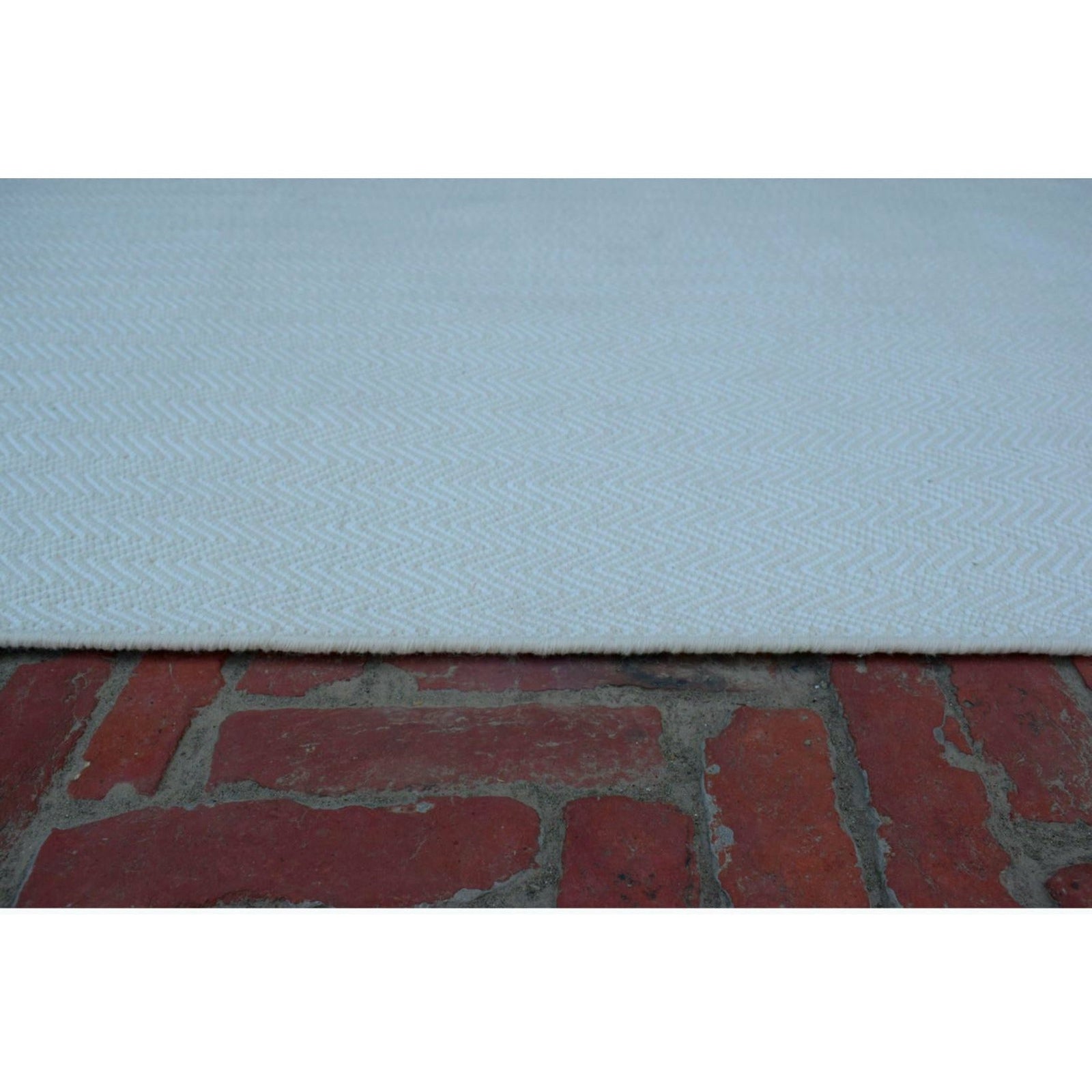 Herringbone wool flatweave Organic Weave Shop