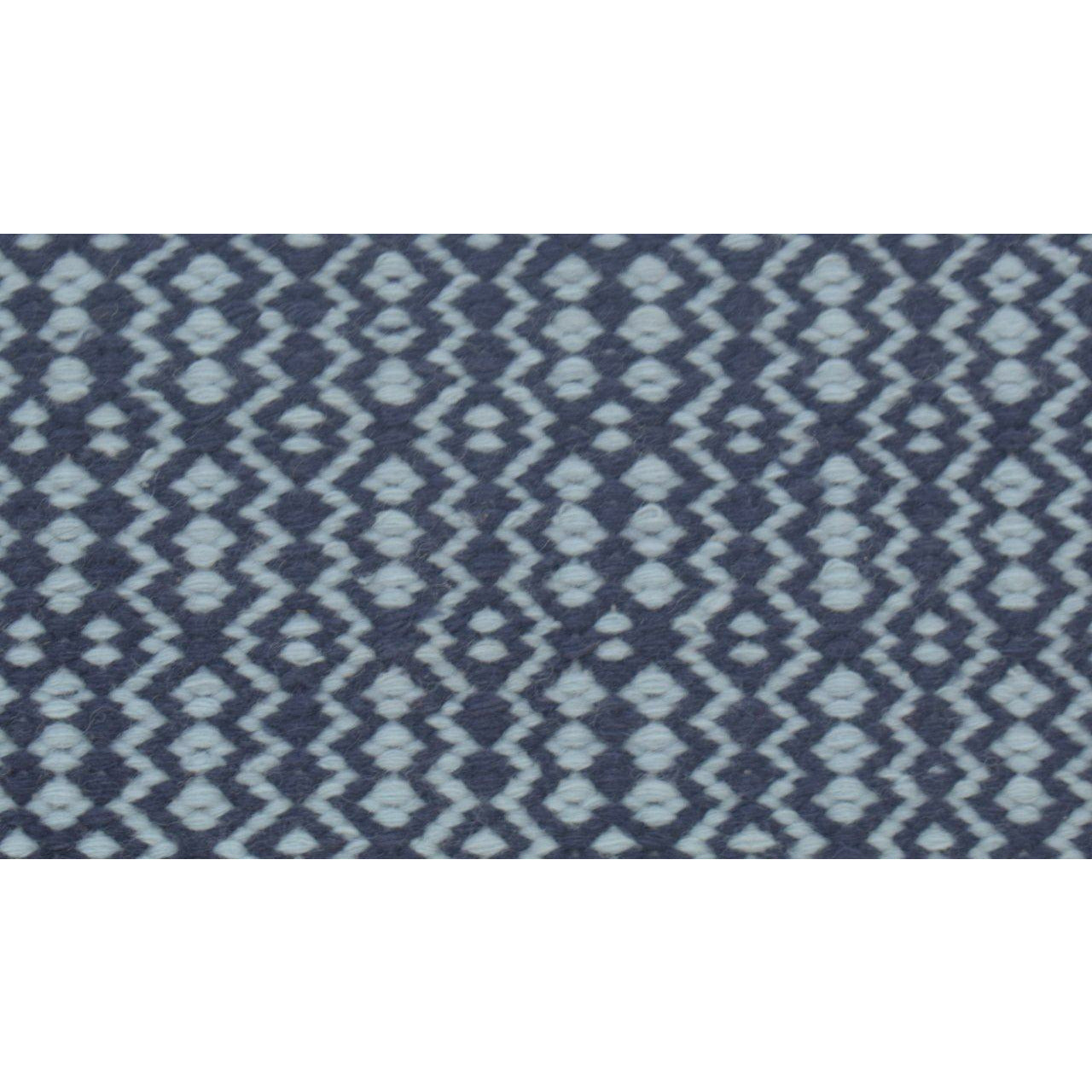 Marbella Wool Flatweave Navy Blue wool flatweave Organic Weave Shop