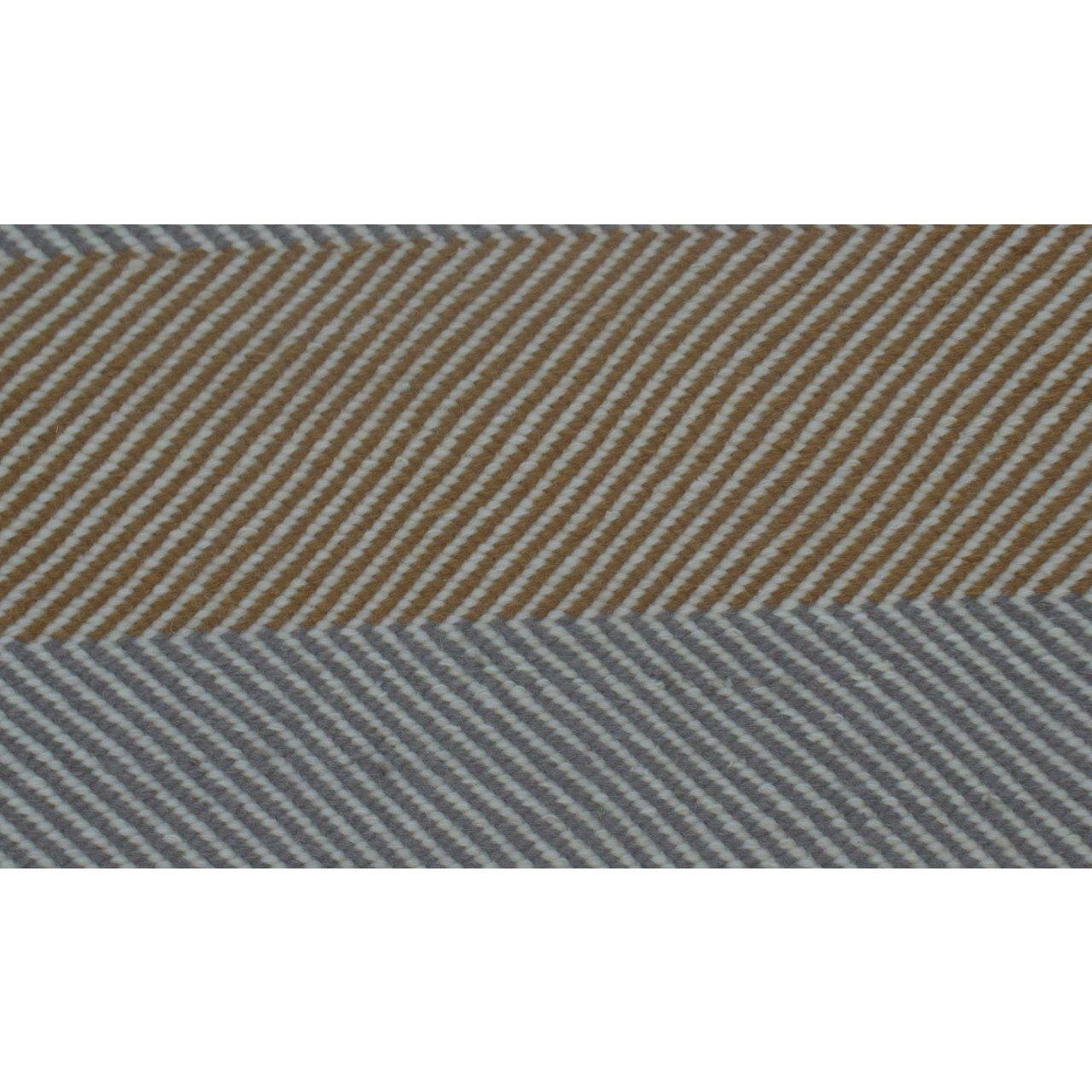 Barcelona Grey/Terracotta wool flatweave Organic Weave Shop