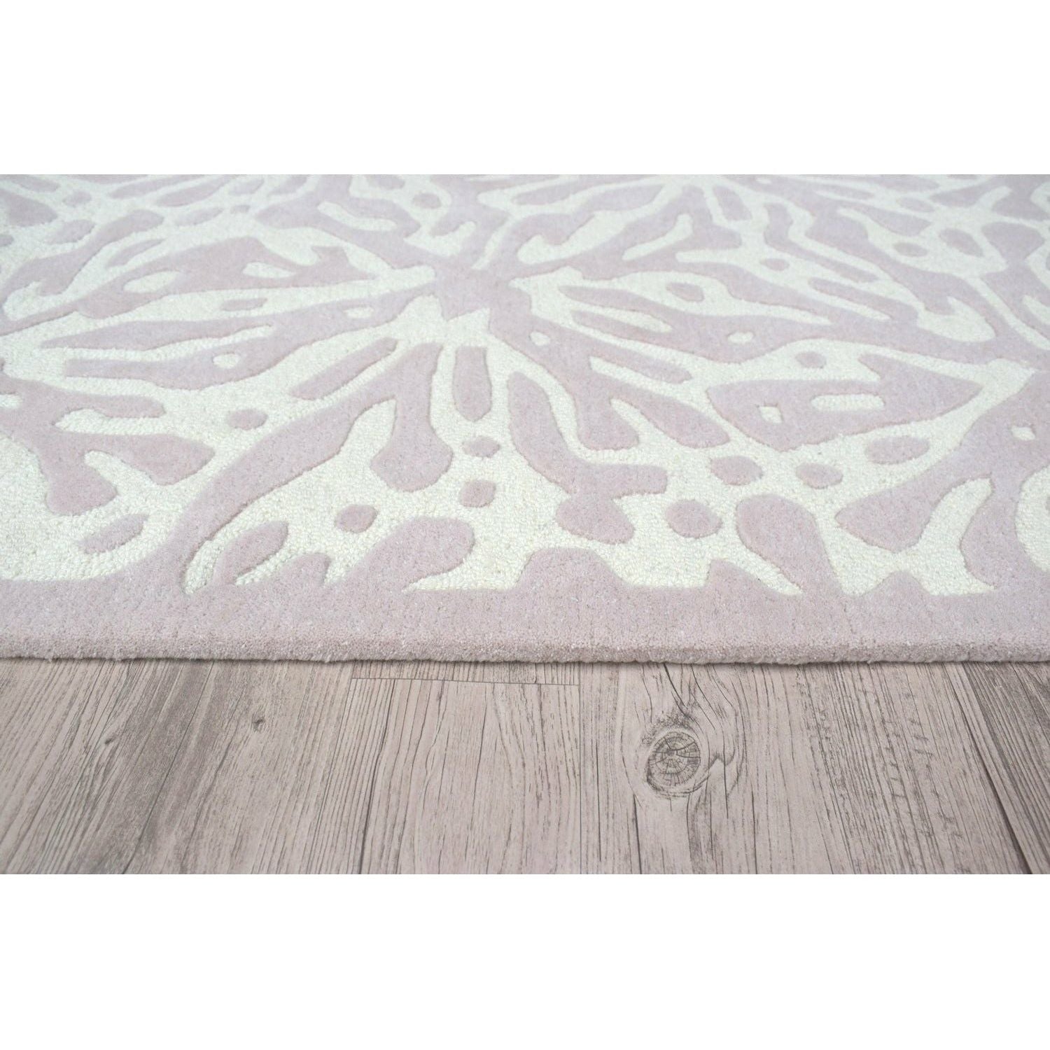 Quinn Pink Wool Rug handtufted wool Organic Weave Shop