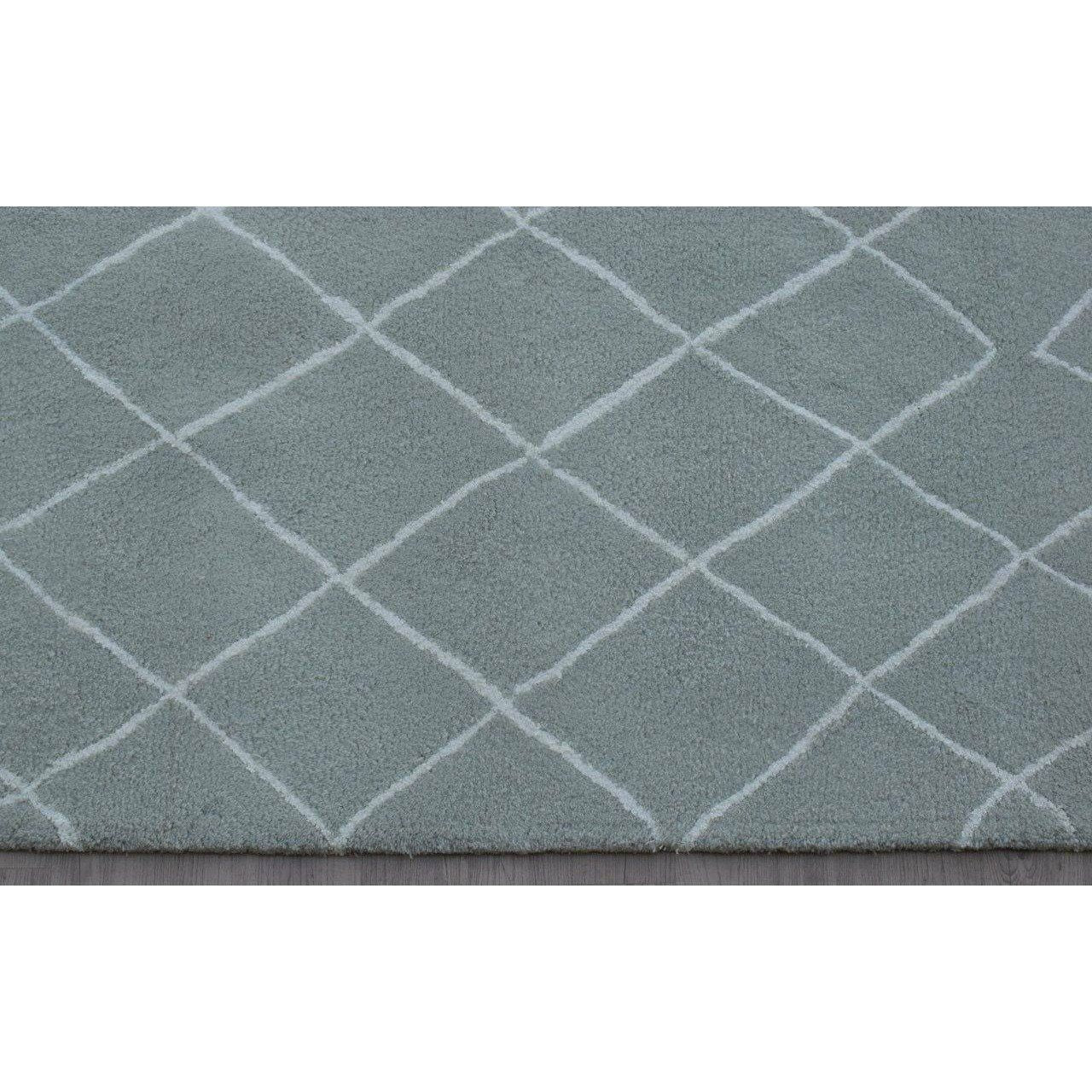 Rebel Hope Wool + Cotton Shag Grey/Ivory handtufted wool shag Organic Weave Shop